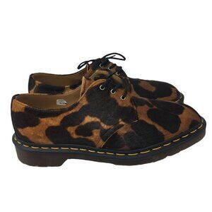 Dr. Martens 1461 Oxford Lace Up Loafers Ocelot Animal Hair Unisex U.K. Size 8